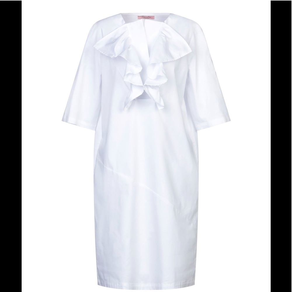 Rose a Pois size eu 44 US 8 white midi dress.NWT